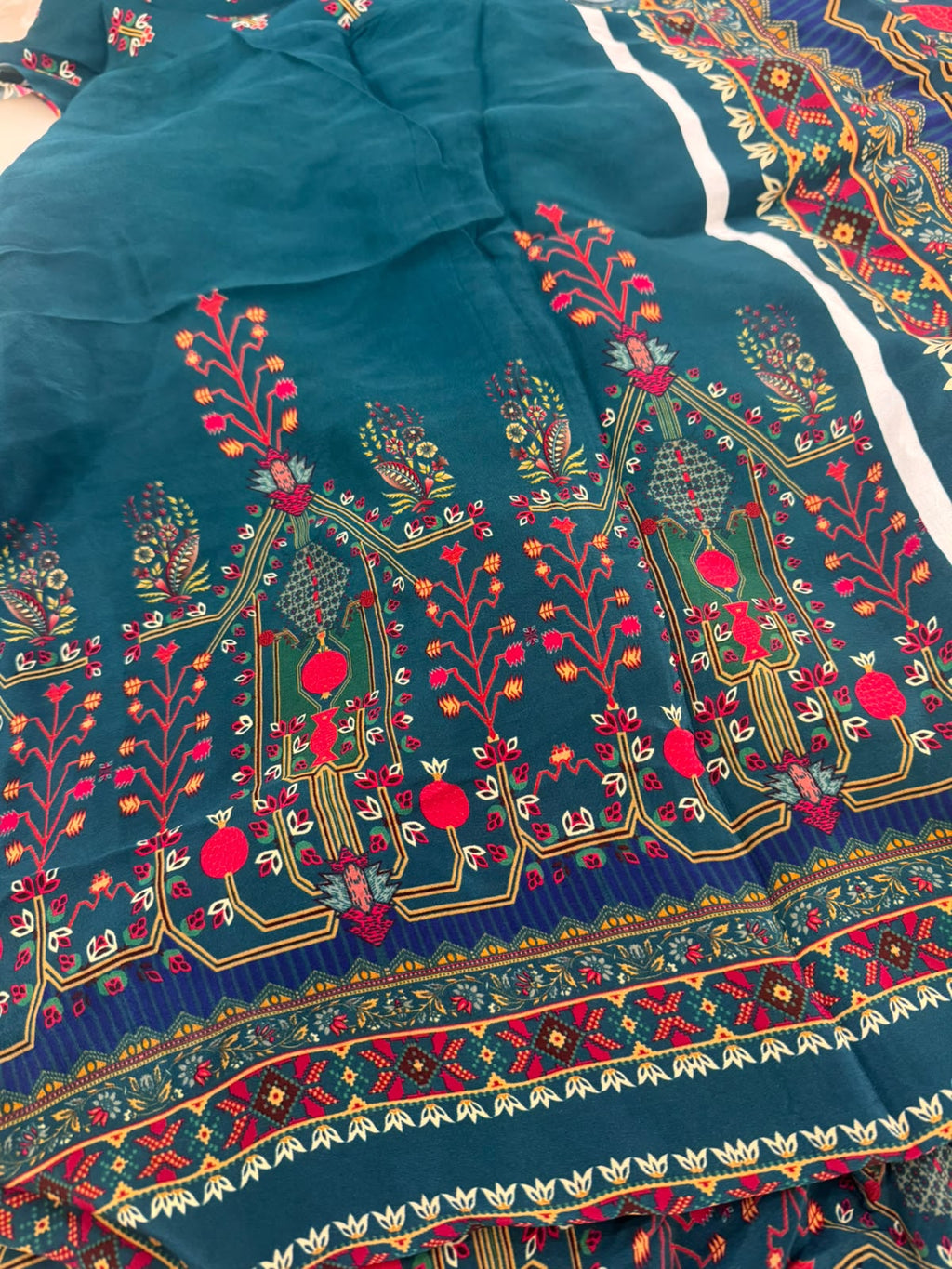 Digital Printed Crepe Kurta Set with Georgette Dupatta