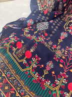 Digital Printed Crepe Kurta Set with Georgette Dupatta