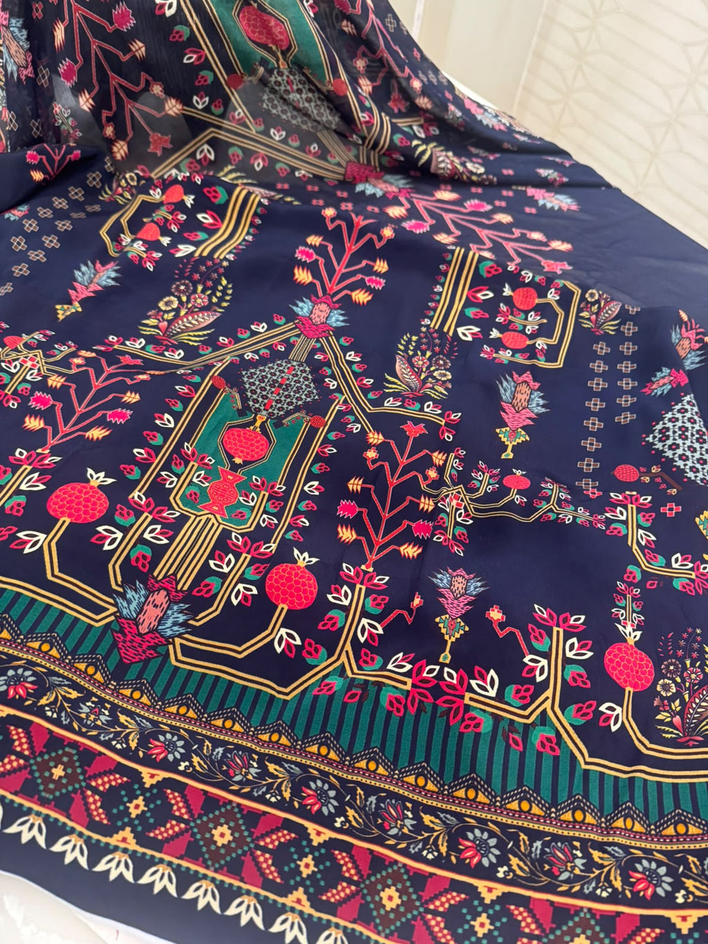 Digital Printed Crepe Kurta Set with Georgette Dupatta