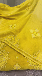 Pure Mul Chanderi Self Embroidered Kurta Dupatta Set