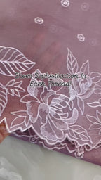 Pure Organza Silk Self-Embroidered Kurta Set