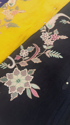 Pure Mul Chanderi Multicolour Embroidered Semi-Stitched Kurta Dupatta Set