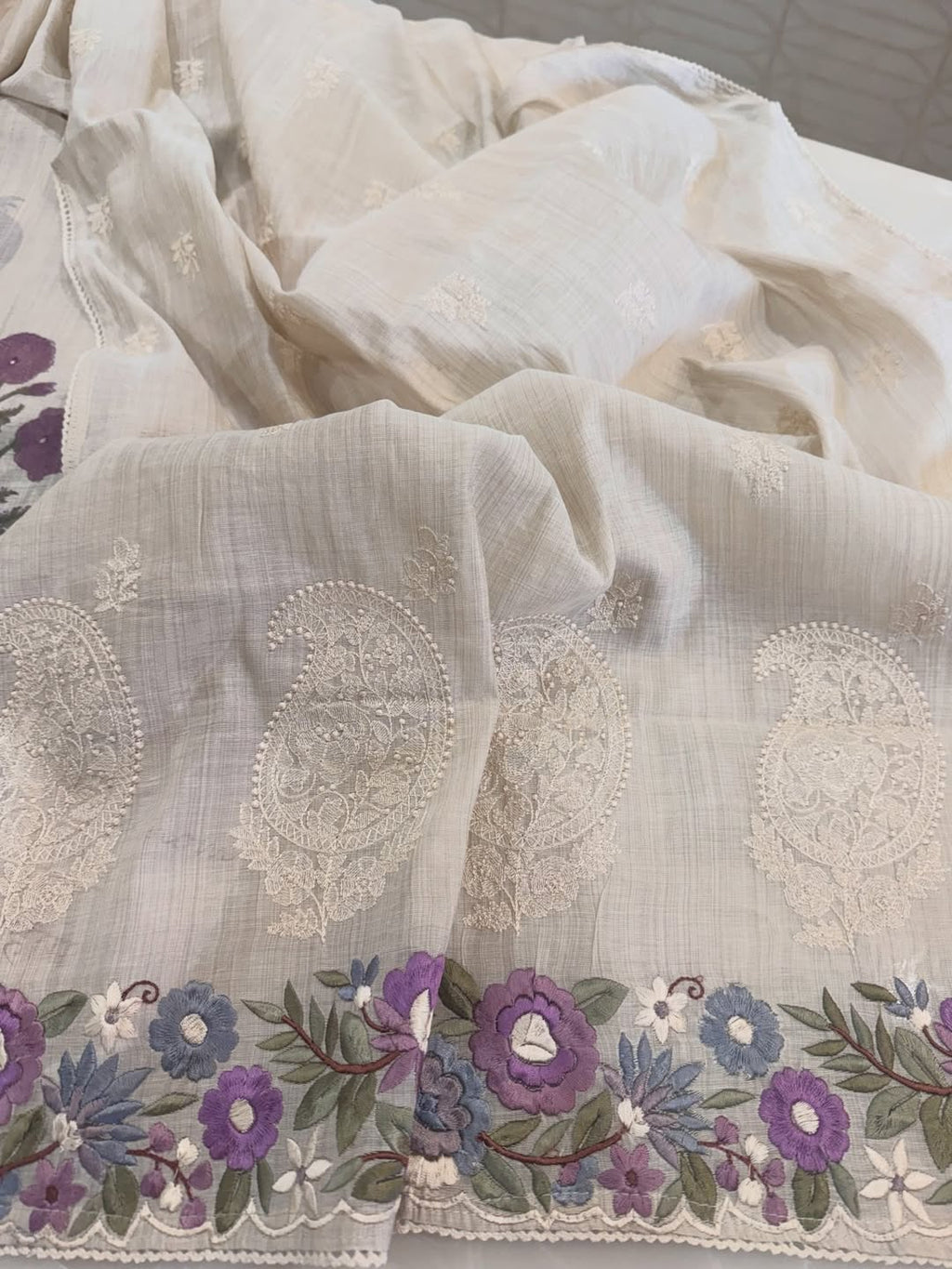Budget-Friendly Chanderi Block Print Suit Set