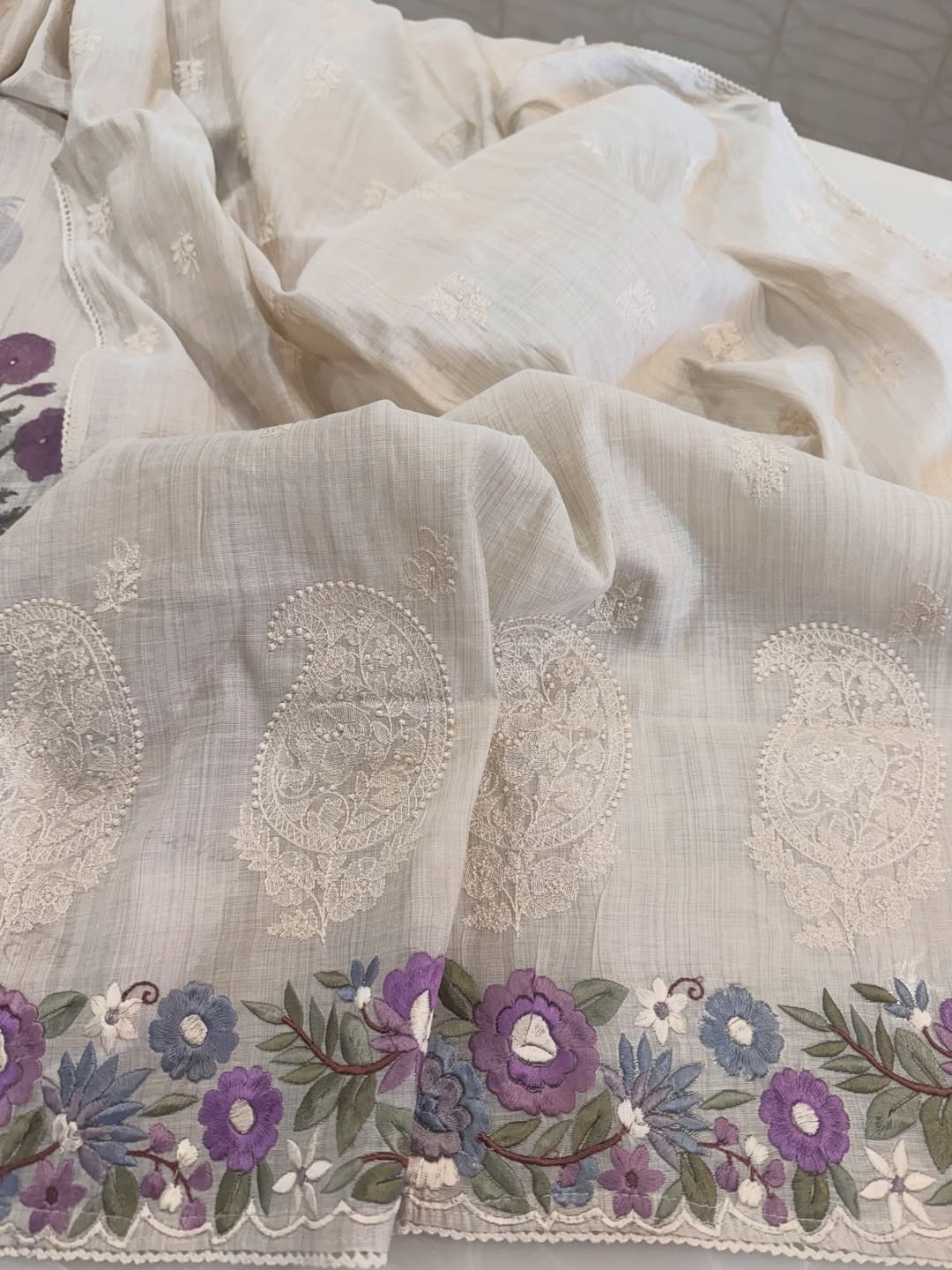 Budget-Friendly Chanderi Block Print Suit Set