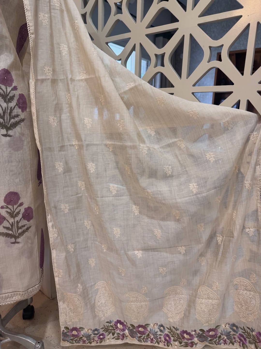 Budget-Friendly Chanderi Block Print Suit Set