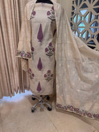 Budget-Friendly Chanderi Block Print Suit Set