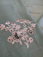 Pure Mul Cotton Chanderi Appliqué & Zari Work Suit Set
