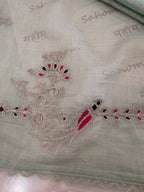 Pure Mul Cotton Chanderi Appliqué & Zari Work Suit Set