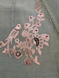 Pure Mul Cotton Chanderi Appliqué & Zari Work Suit Set