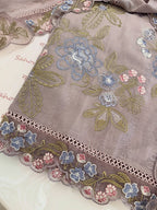Pure Mul Chanderi Thread & Lace Embroidered Suit Set